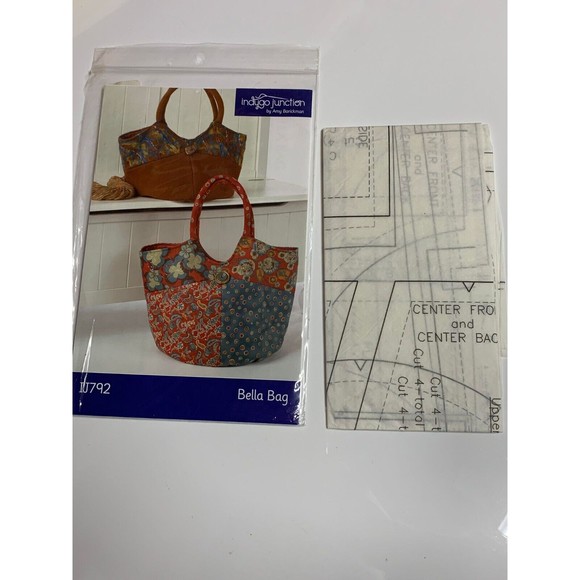 Indigo Junction Bella Bag Patchwork Shoulder Purse Sewing Quilting Pattern IJ792 - Picture 3 of 3
